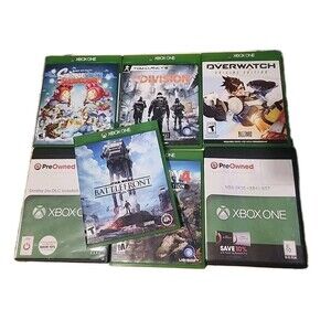7 Xbox One Overwatch Farcry 4 Destiny NBA 2k16 Star Wars Battlefront Video Games